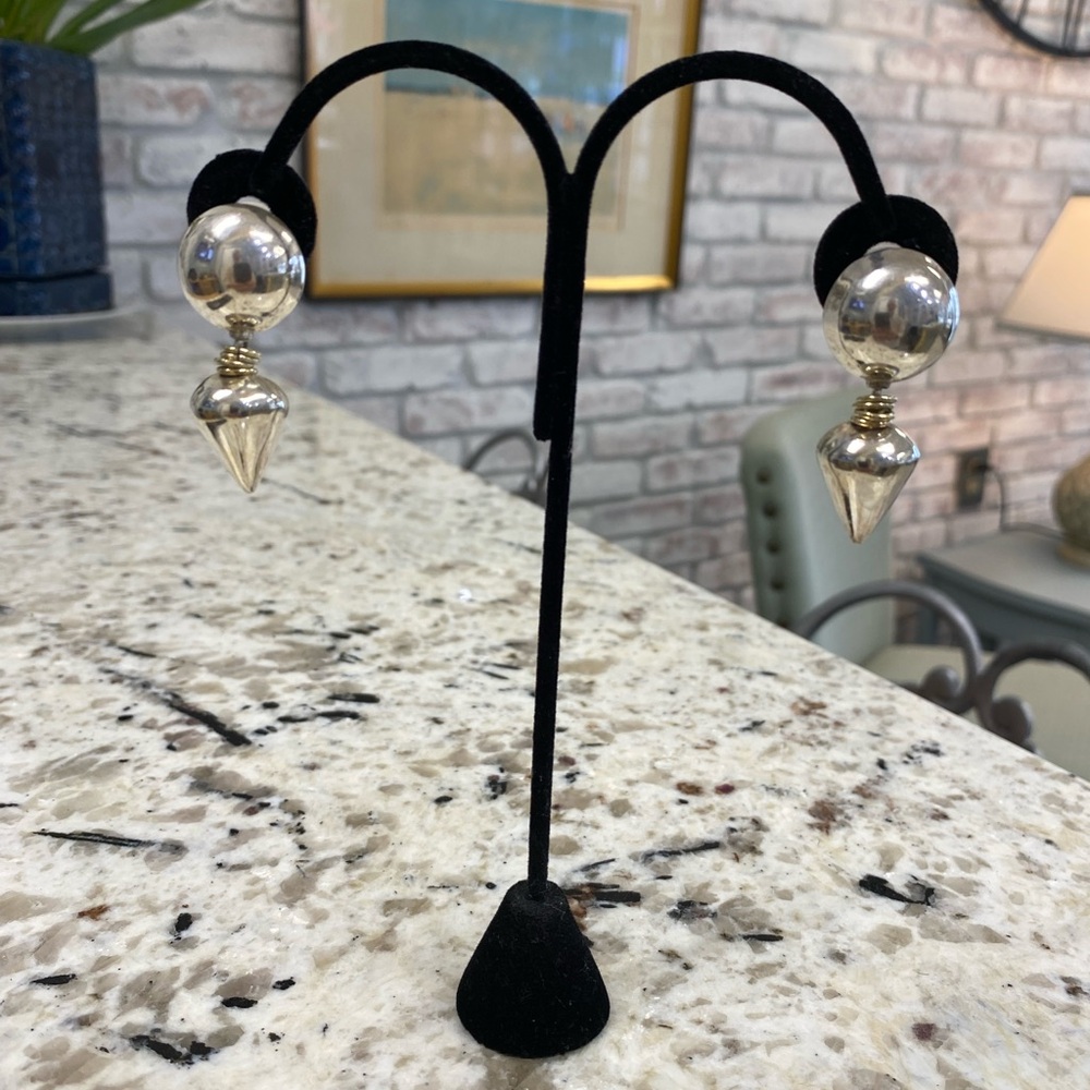 Vintage Sterling Silver 925 dangle Pair post back Earrings